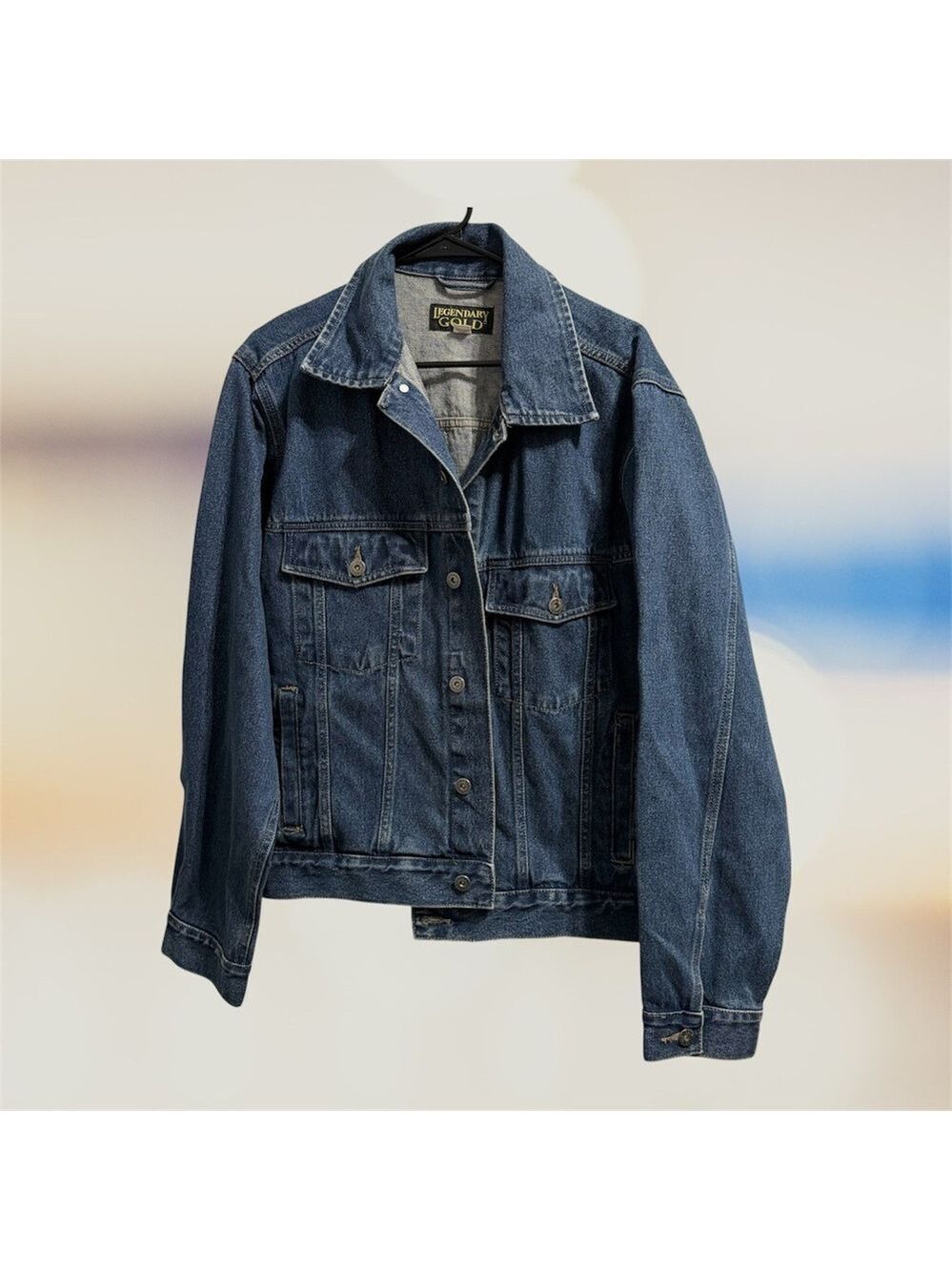 Legendary Gold Heavyweight Denim Jacket with Pockets - size M